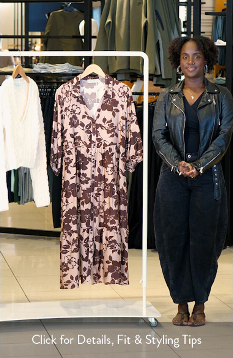 Isaac Floral Midi Shirtdress, sales video thumbnail