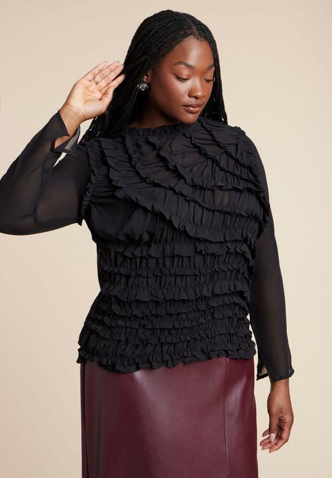 Textured Smocked Top (Plus Available)