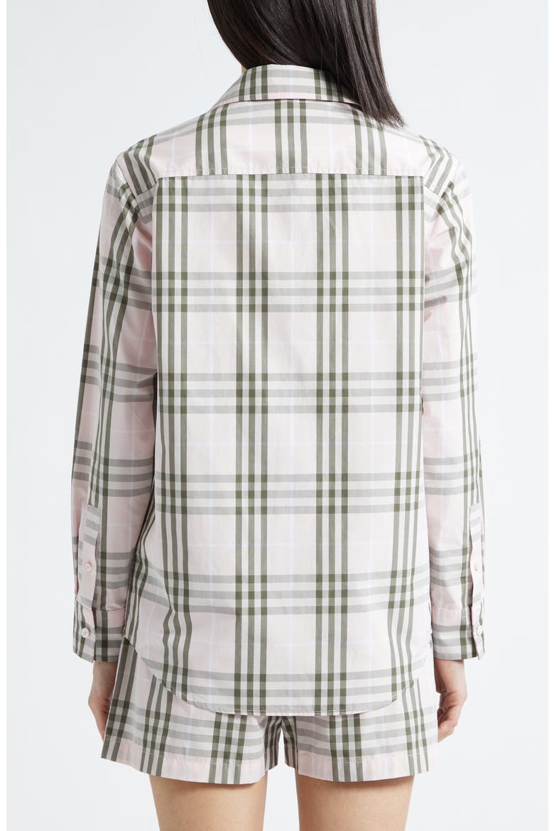 Emma Check Cotton Poplin Button-Up Shirt, Alternate, color, MALLOW PINK IP CHECK