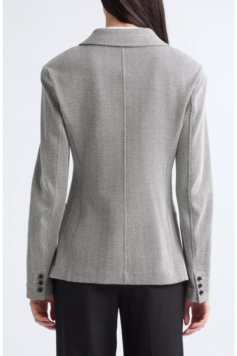 Herringbone Double Breasted Blazer, Alternate, color, STEEL
