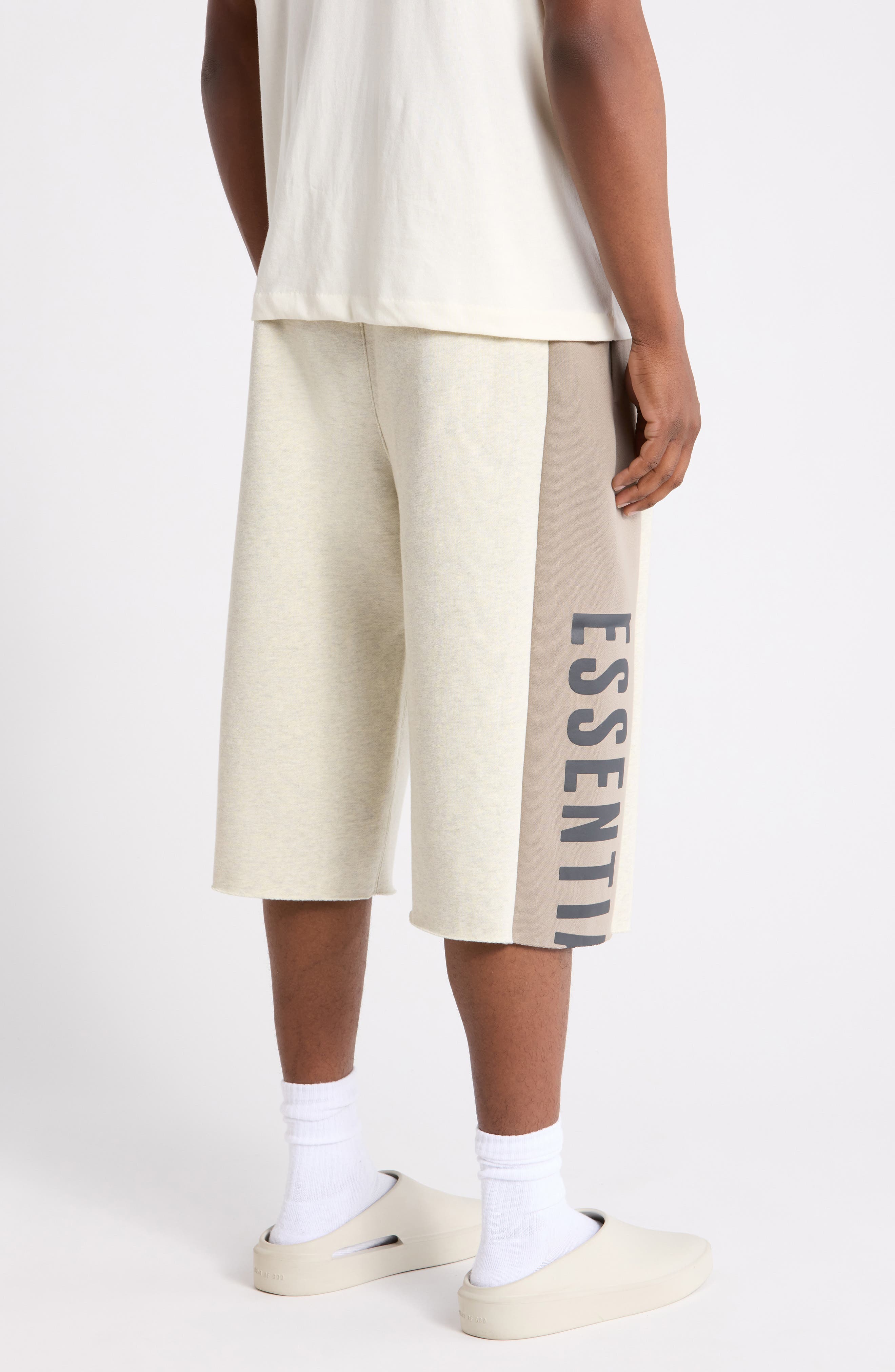 Fear of God Essentials Panelled Raw Cut Off Sweatpants (Men