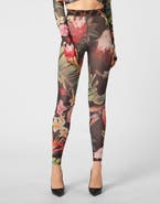 PHILIPP PLEIN Flare Trousers Flowers Women