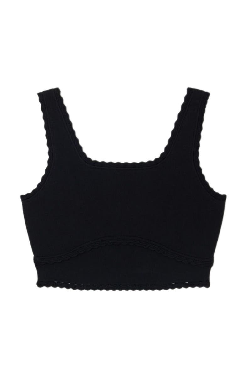 SANDRO Cropped decorative knit sweater, Alternate, color, Black