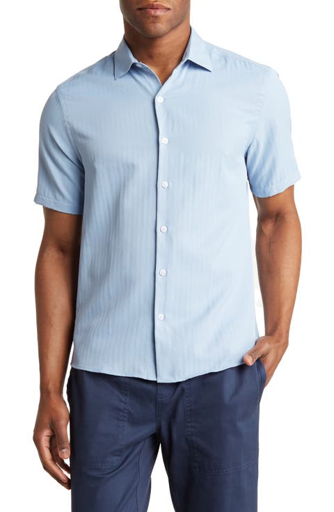 Baylor Cotton Short Sleeve Button-Up Shirt