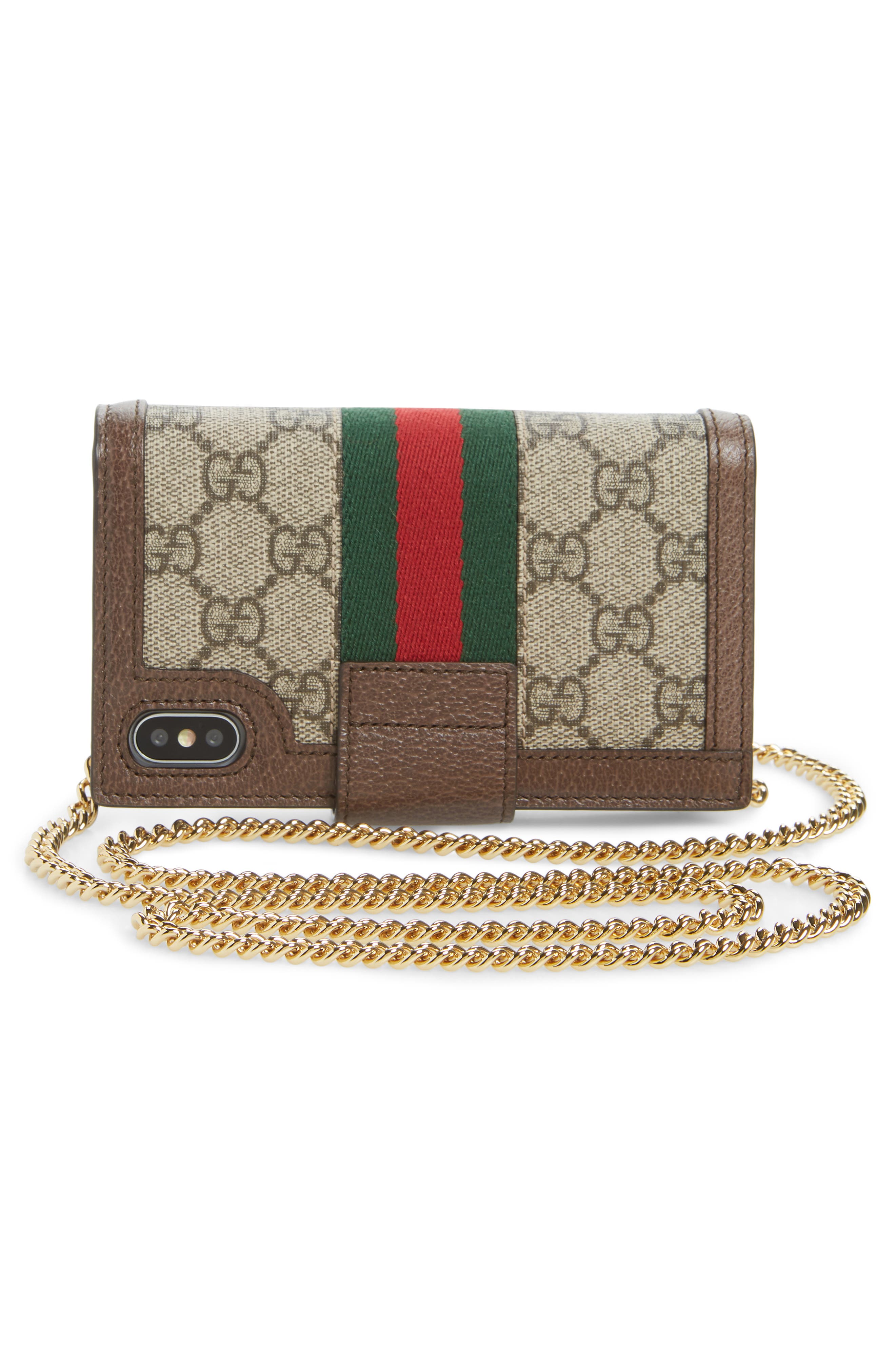 Gucci Ophidia iPhone X Folio Crossbody, Alternate, color, 