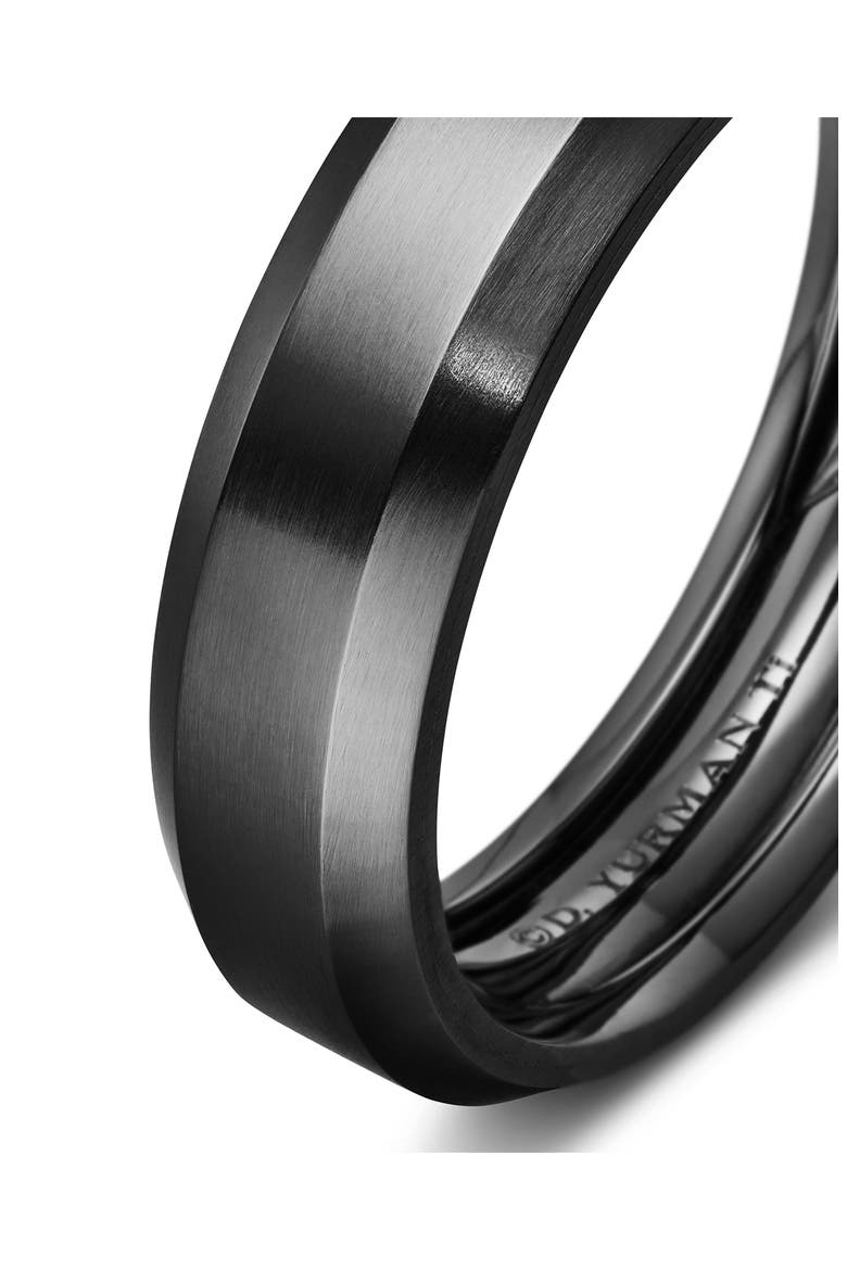 Beveled Band Ring, 6mm, Alternate, color, BLACK TITANIUM