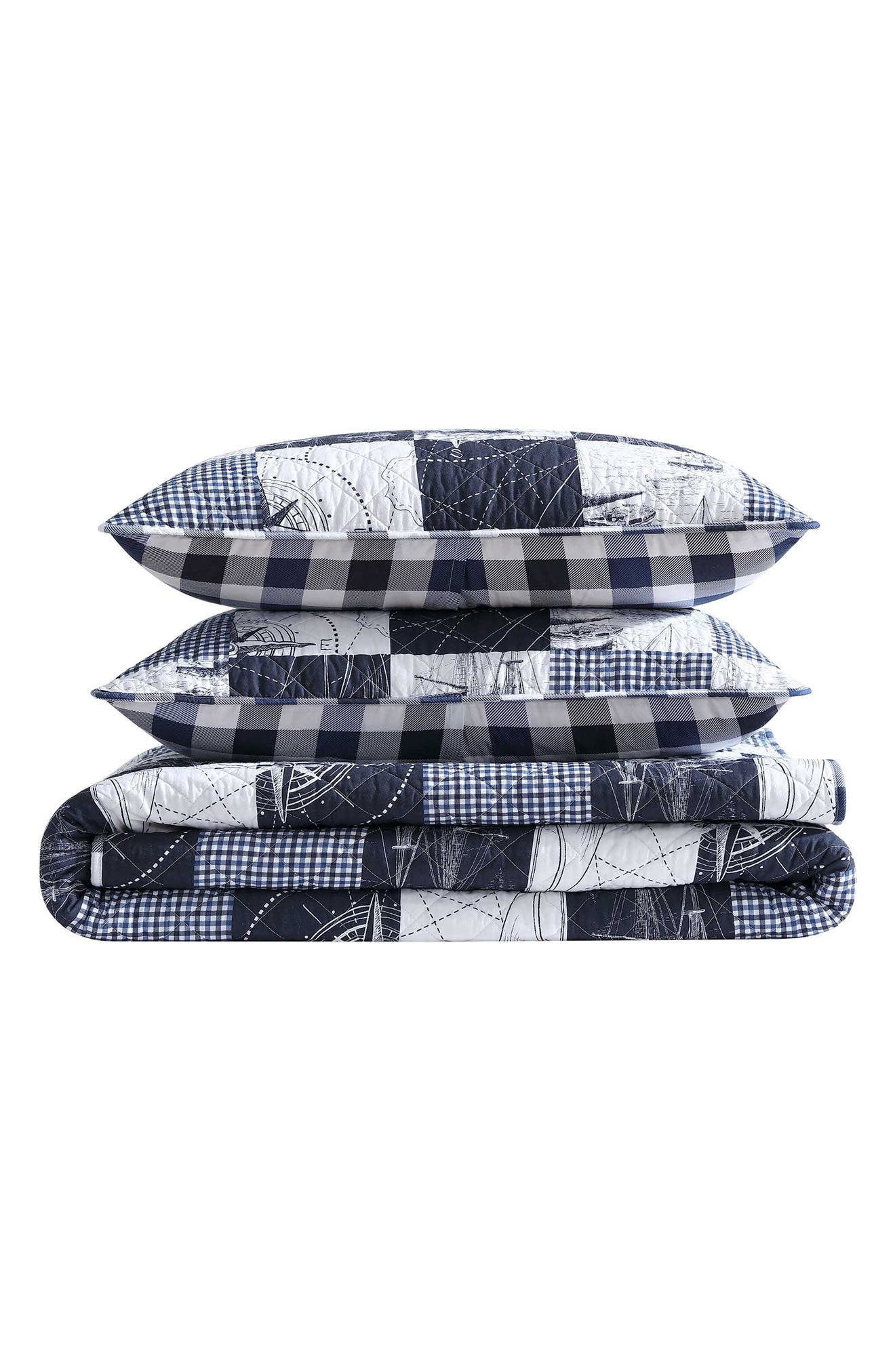 Nautica Sailors Patchwork Reversible Quilt Set