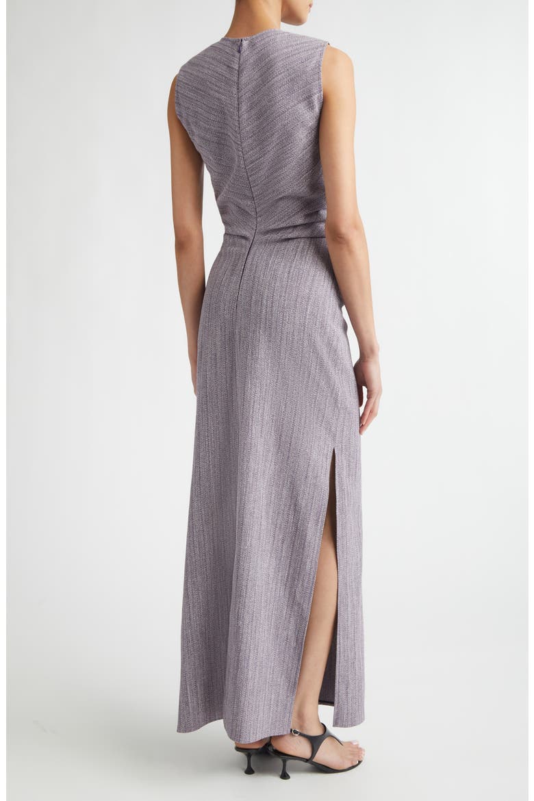 Selene Static Suiting Maxi Dress, Alternate, color, AUBERGINE/ WHITE