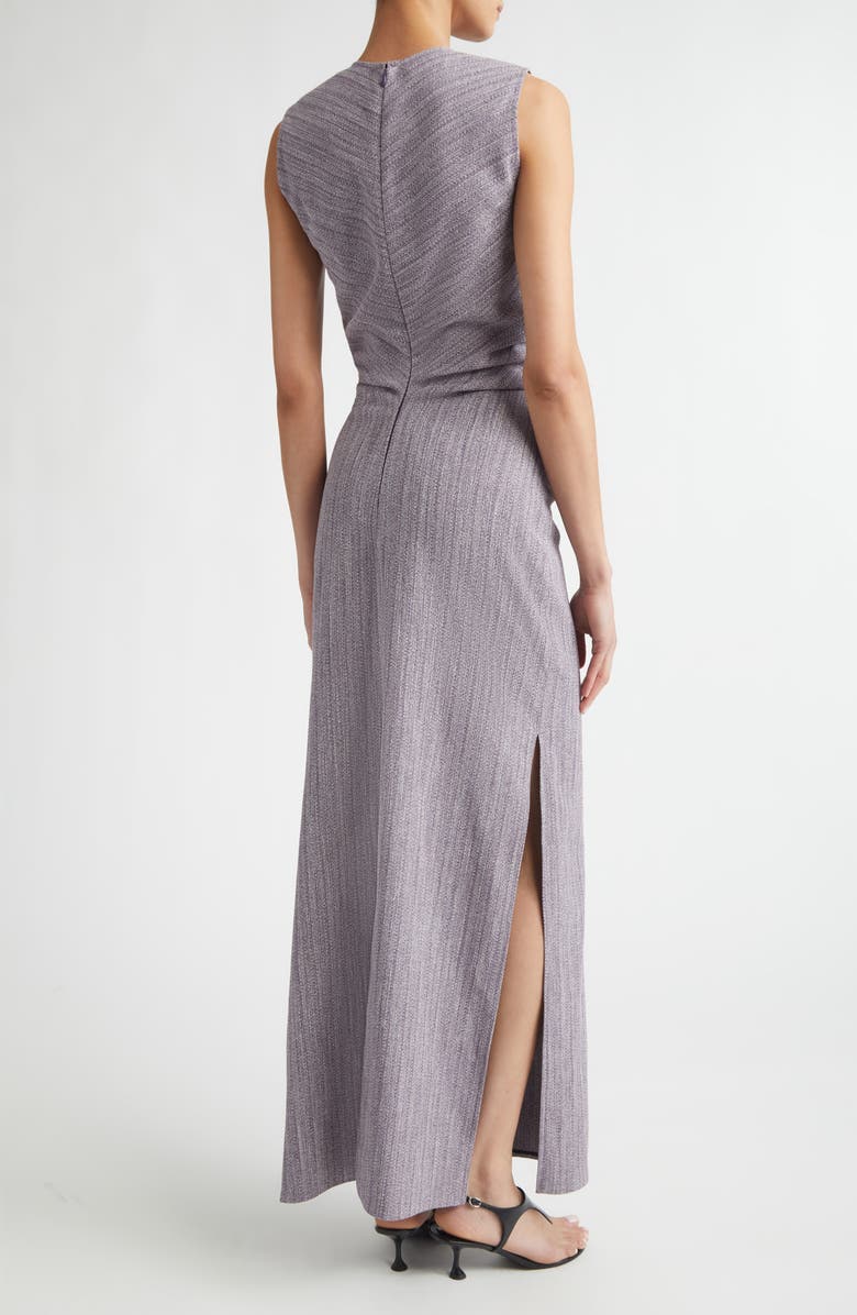 Proenza Schouler Selene Static Suiting Maxi Dress, Alternate, color, Aubergine/ White