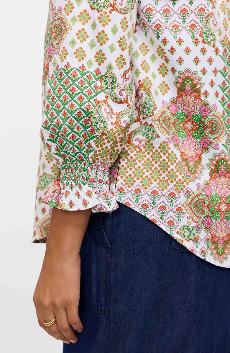 Foxcroft Olivia Patchwork Print Button-Up Shirt, Alternate, color, 