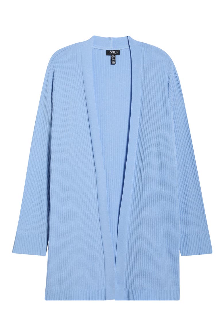Sutton Open Front Rib Cardigan, Alternate, color, CHINTZ BLUE