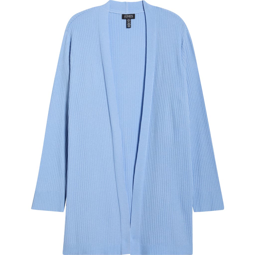 Jones New York Sutton Open Front Rib Cardigan In Blue