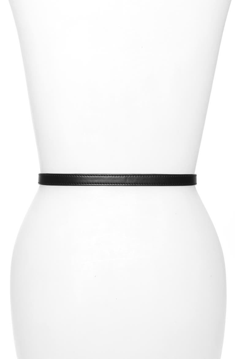 Eco Alter Faux Leather Belt, Alternate, color, BLACK