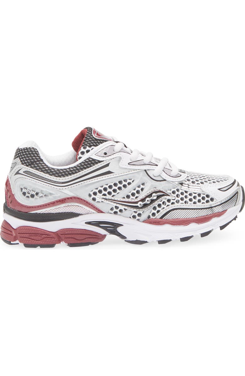 Saucony Kids' Omni 9 Sneaker, Alternate, color, Silver/ Red