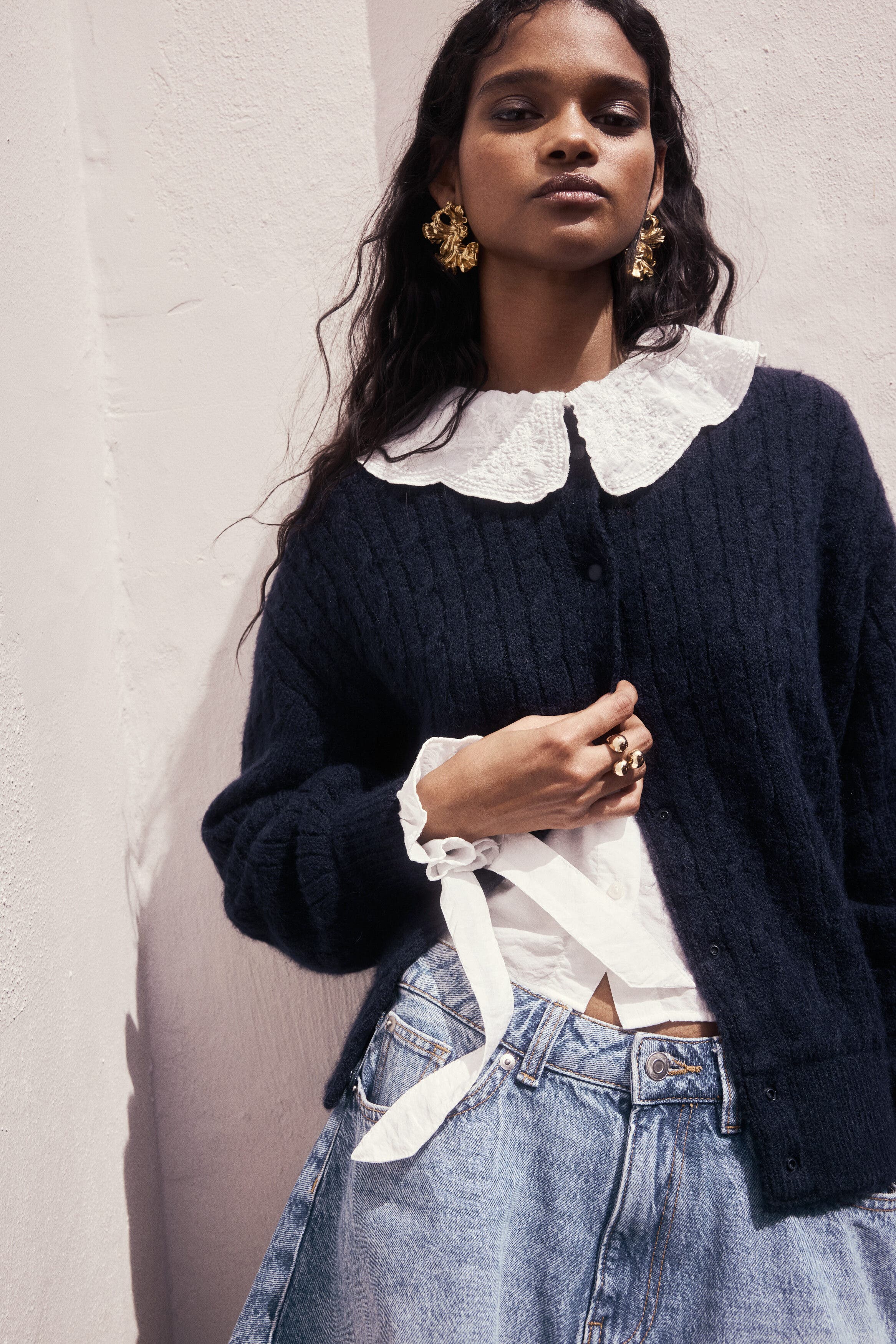 Cable-knit Bomber Jacket - image 4