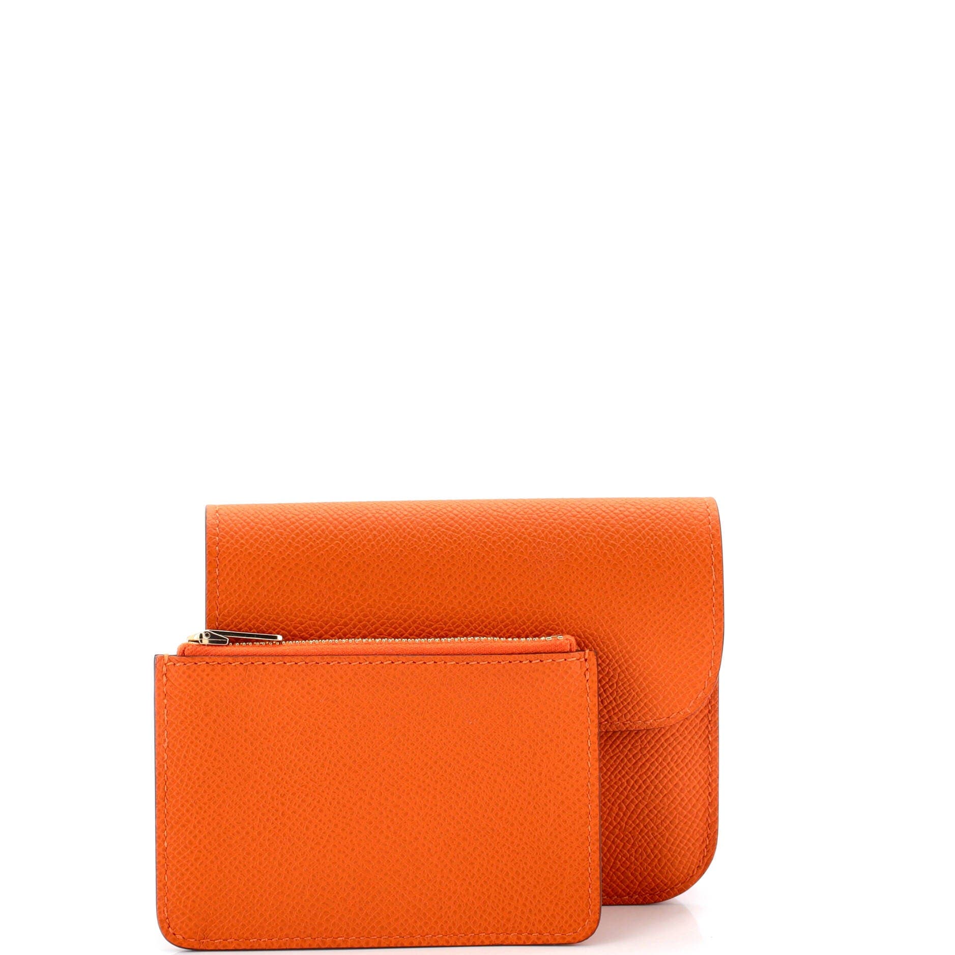 Constance Slim Wallet Epsom, Alternate, color, Orange H