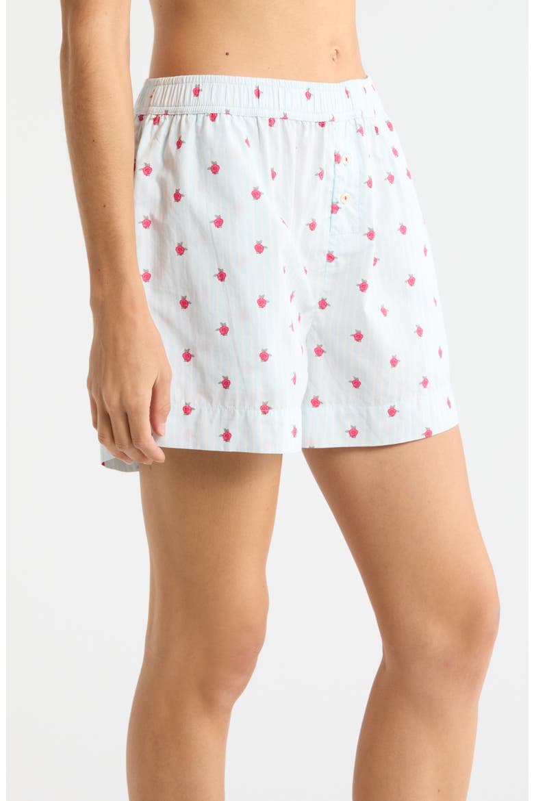 Oversize Boyfriend Boxer Shorts, Alternate, color, BLUE ROSE PINSTRIPE