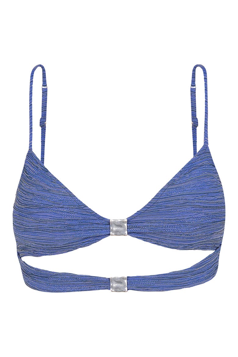 Spencer Selena Bikini Top, Alternate, color, BLUE