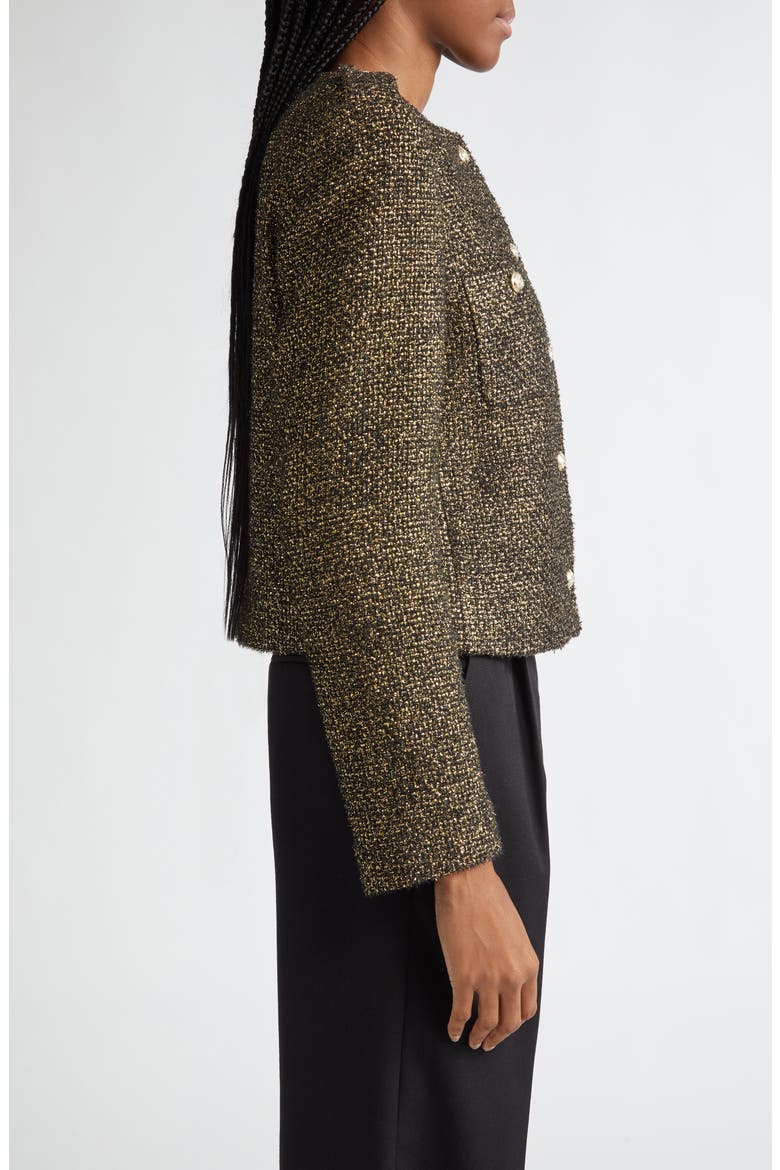 Wynee Metallic Knit Jacket, Alternate, color, GOLD