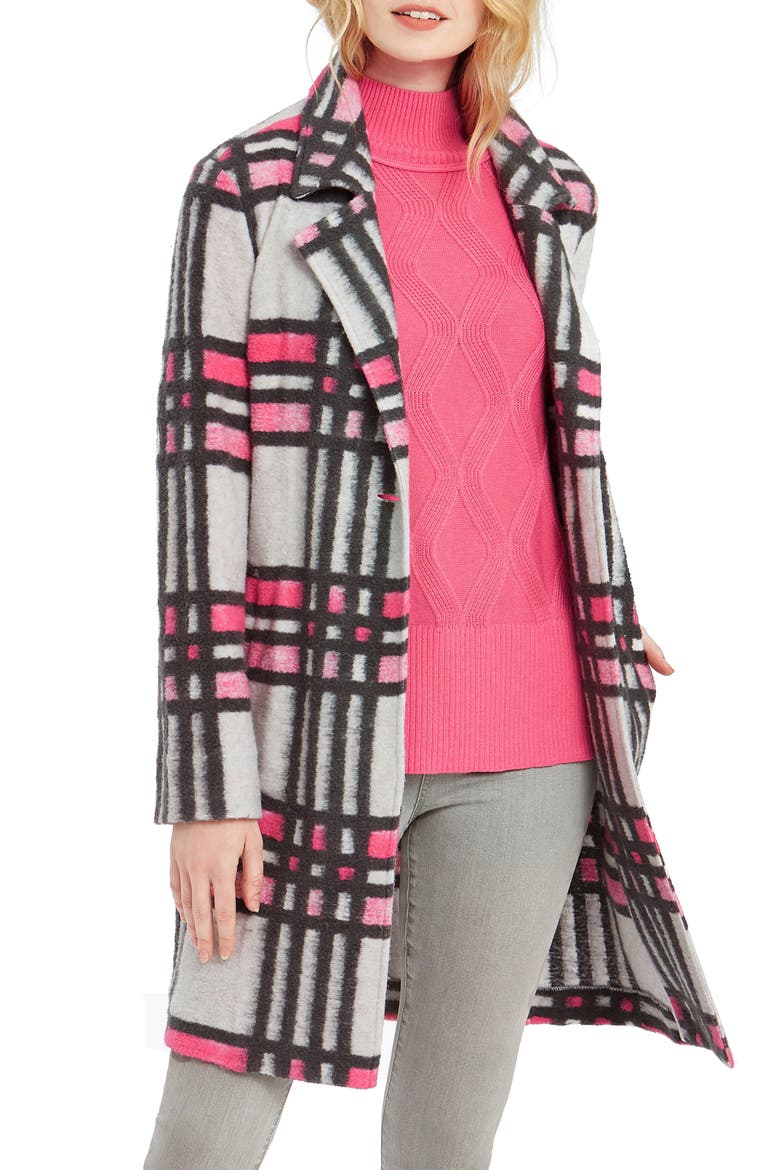 Check Pop Coat, Main, color, PINK MULTI