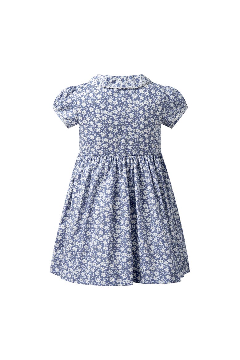 Floral Button-Front Dress, Alternate, color, Blue