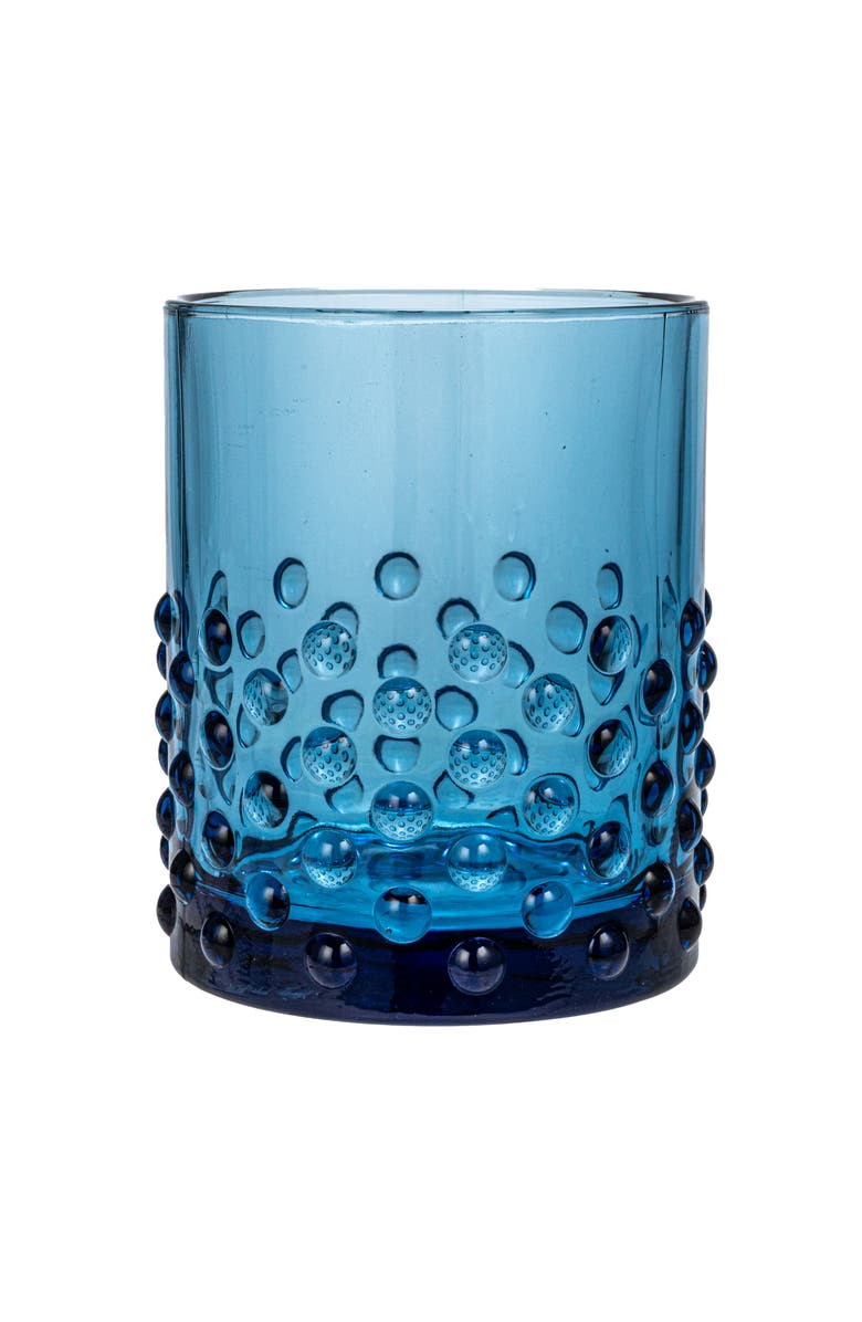 Storied Home Hobnail Drinking Glass in Blue, Main, color, Blue