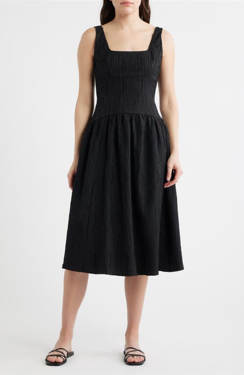 Deluc Vedra Sleeveless Midi Dress In Black