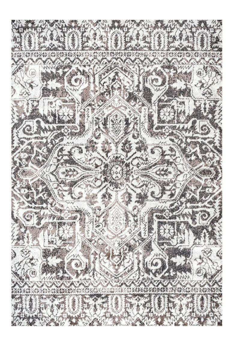 Scala Grand Medallion Ornate Area Rug, Alternate, color, Brown/Ivory