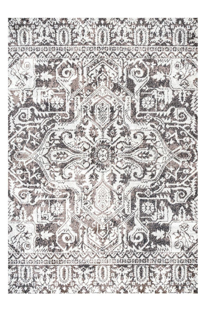 JONATHAN Y Scala Grand Medallion Ornate Area Rug, Alternate, color, Brown/Ivory