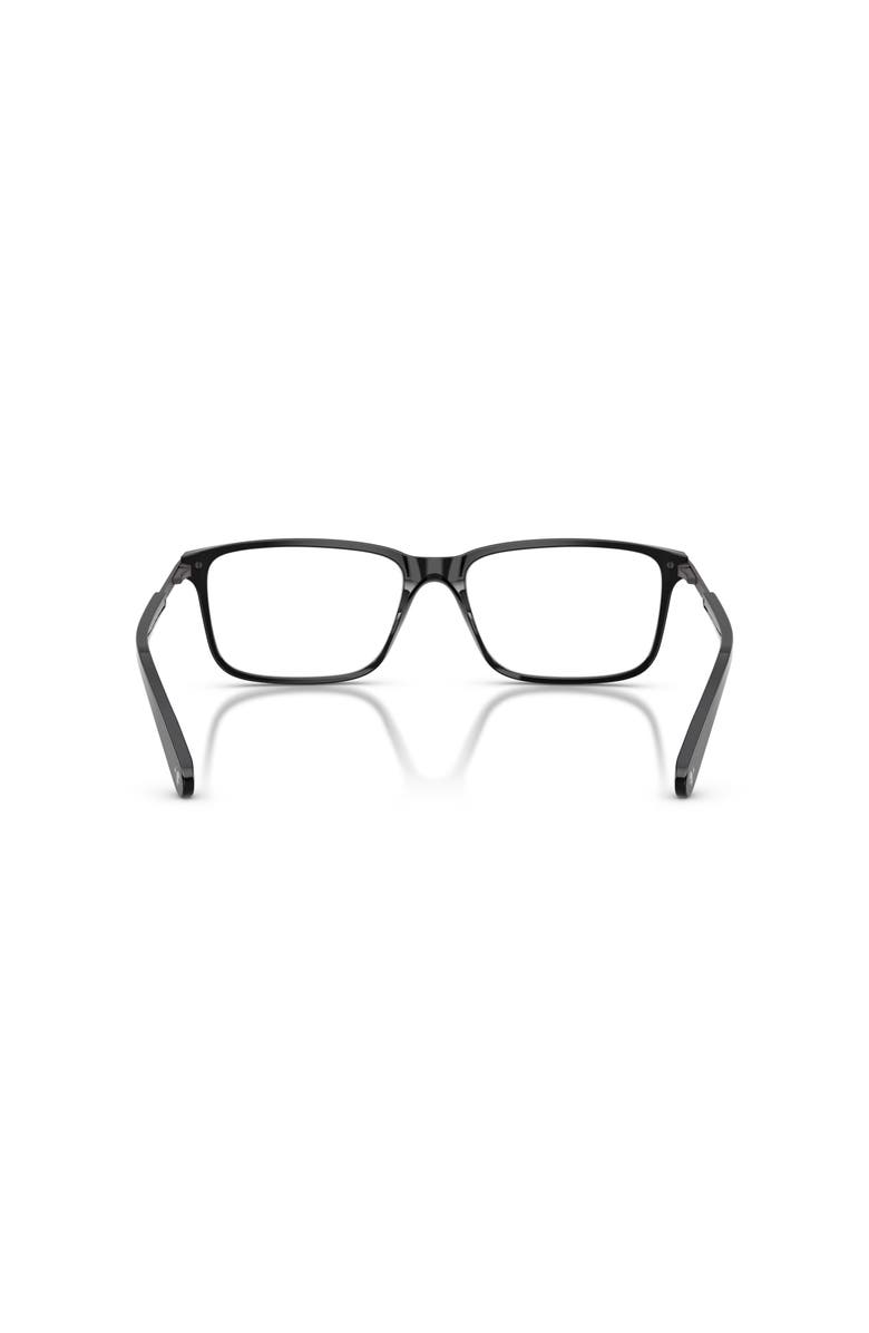 Brooks Brothers 58mm Rectangle optical glasses, Alternate, color, Black
