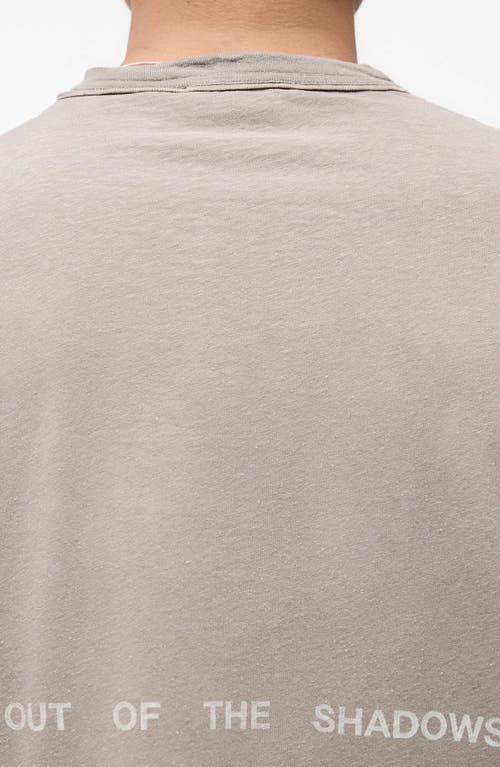 Represent Team Oversized Fit Graphic Logo Tee In Dark Taupe