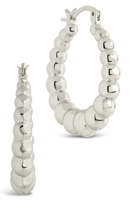 Sterling Forever Audrey Bubble Sphere Hoop Earrings In Silver