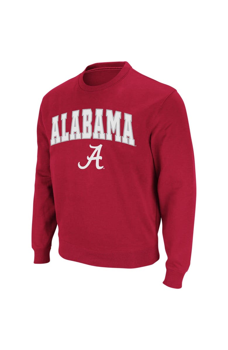COLOSSEUM Men's Colosseum Crimson Alabama Crimson Tide Arch & Logo Crew Neck Sweatshirt, Main, color, Crimson