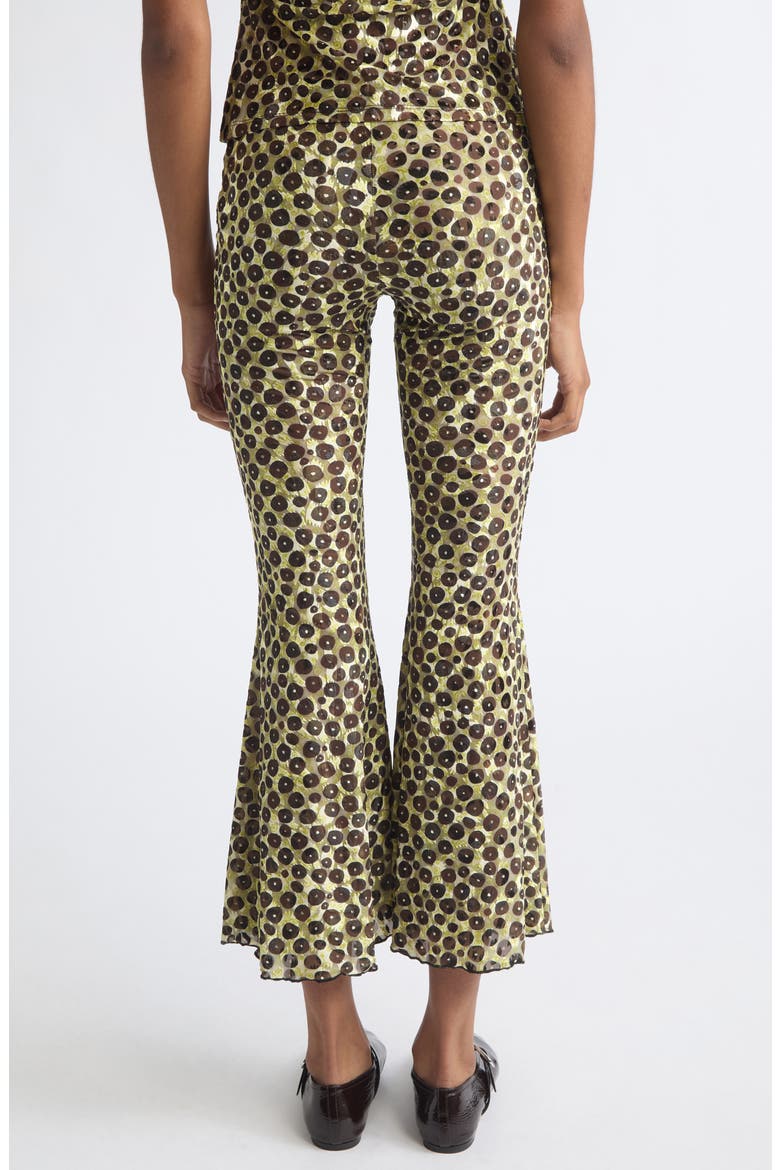 Jeslynn Velvet Devoré Flared Pants, Alternate, color, BLACK MULTI