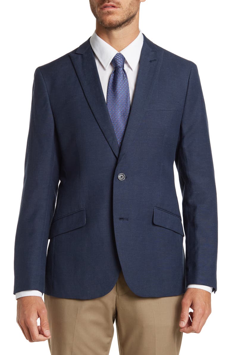 SAVILE ROW CO Lancaster Linen Blazer, Main, color,