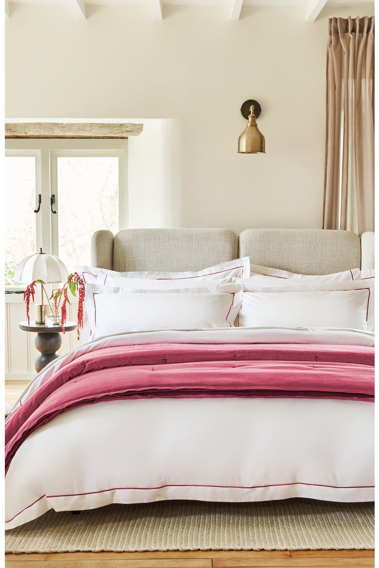 Premium Luxury Sateen Cotton Duvet Cover Sets, Alternate, color, Fuchsia