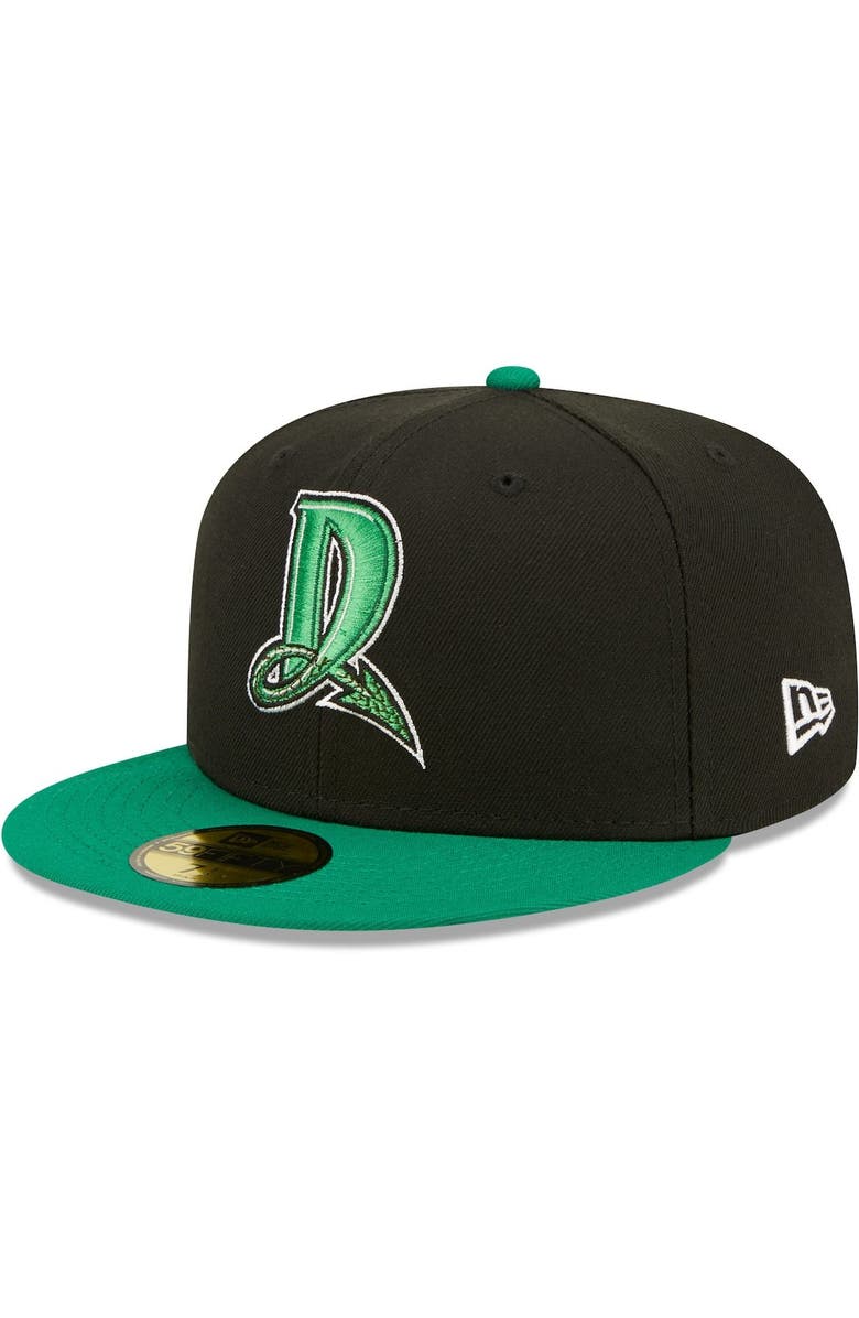 New Era Men's New Era Black Dayton Dragons Authentic Collection 59FIFTY Fitted Hat, Main, color, Black