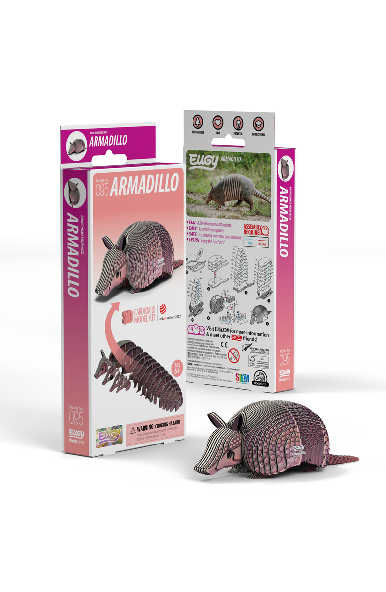 Eugy Puzzles Armadillo 3D Puzzle, Main, color, NO COLOR