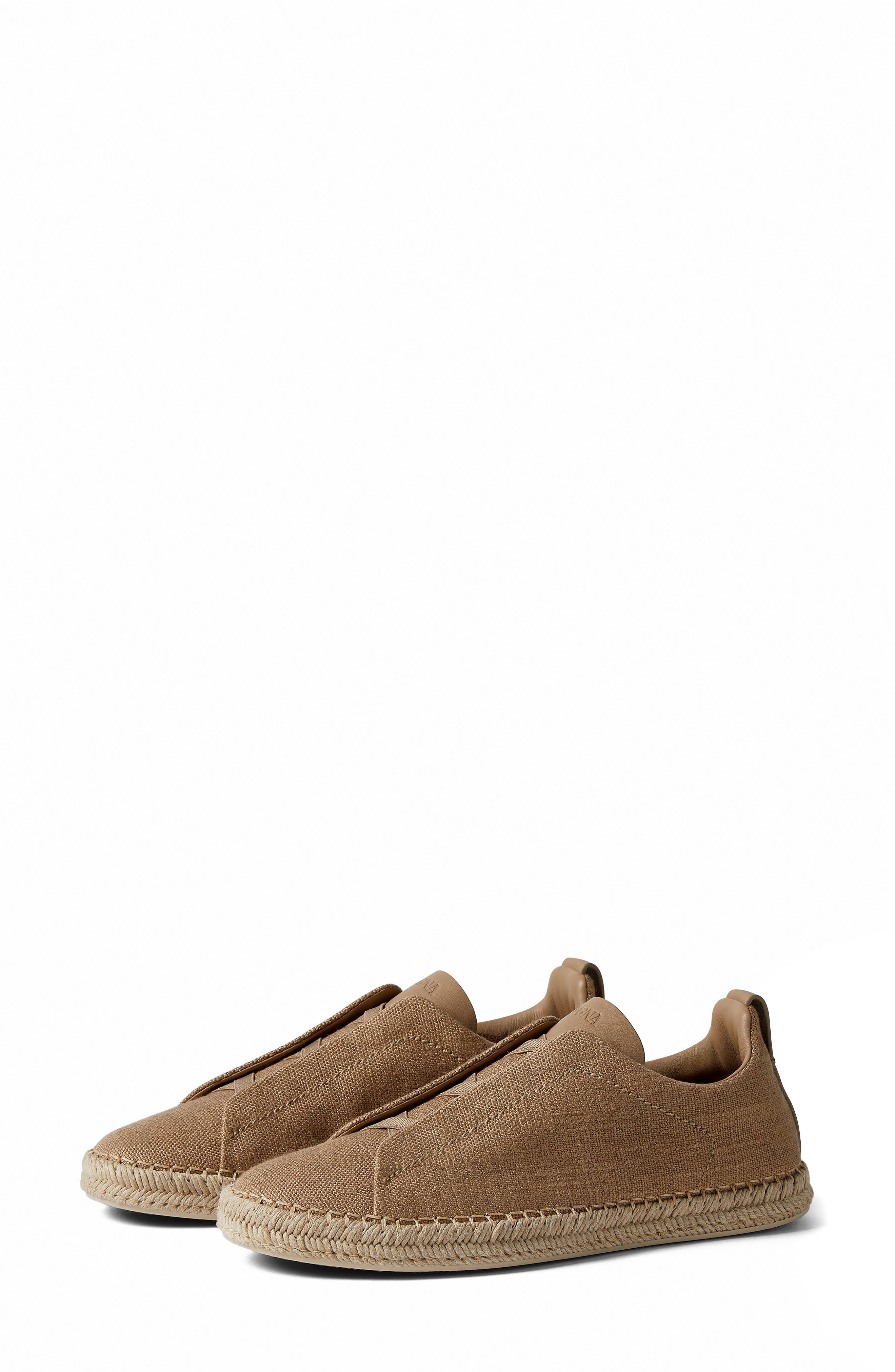 Triple Stitch™ Slip-On Sneaker, Main, color, LIGHT BEIGE SOLID