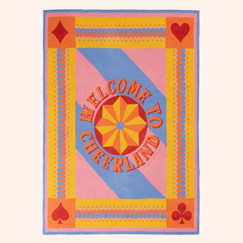 Moda Jacquard Knitted 100% Acrylic Throw 51X67 In Cheerland