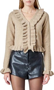 Endless Rose Ruffle Crop Cardigan