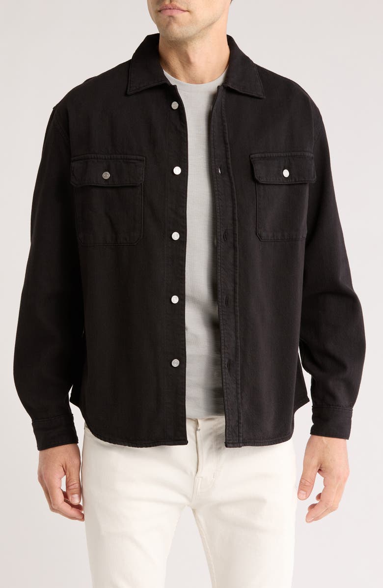 FRAME Textured Terry Overshirt, Main, color,