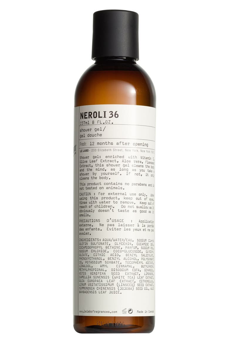 Neroli 36 Shower Gel, Main, color, NO COLOR