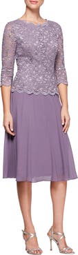 Alex Evenings Faux Two-Piece Cocktail Dress