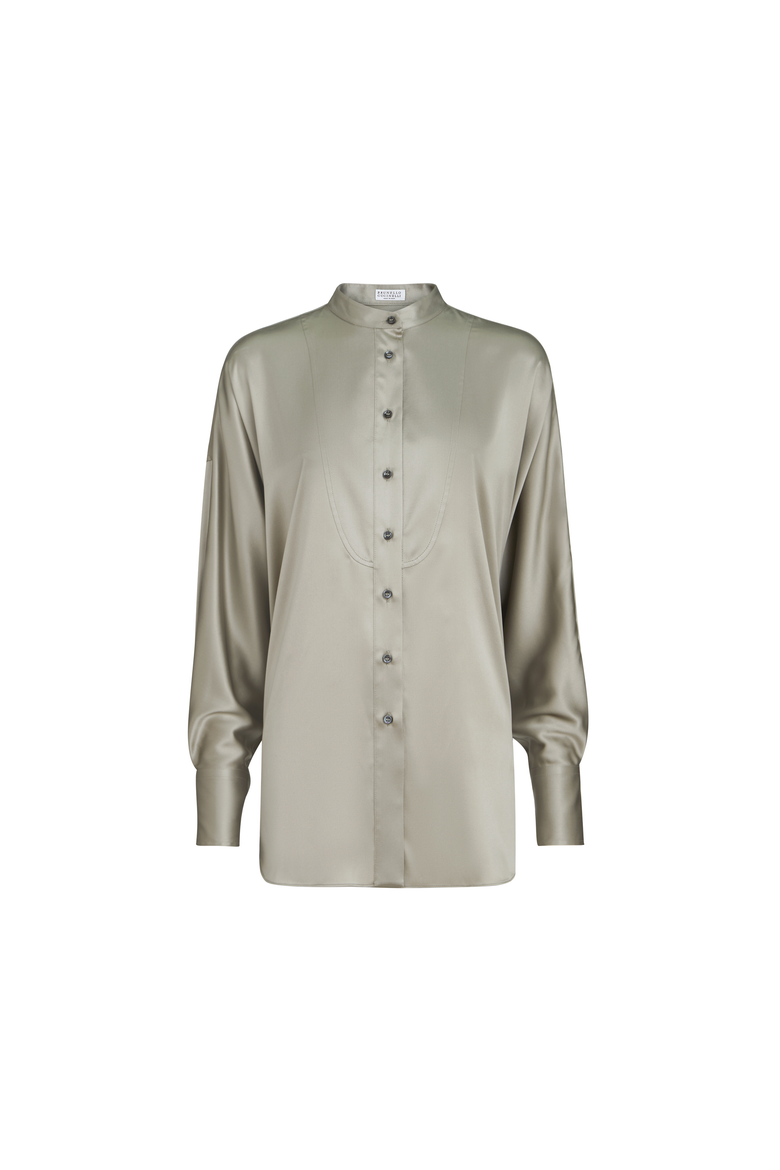 Mandarin-collar shirt, Alternate, color, Olive