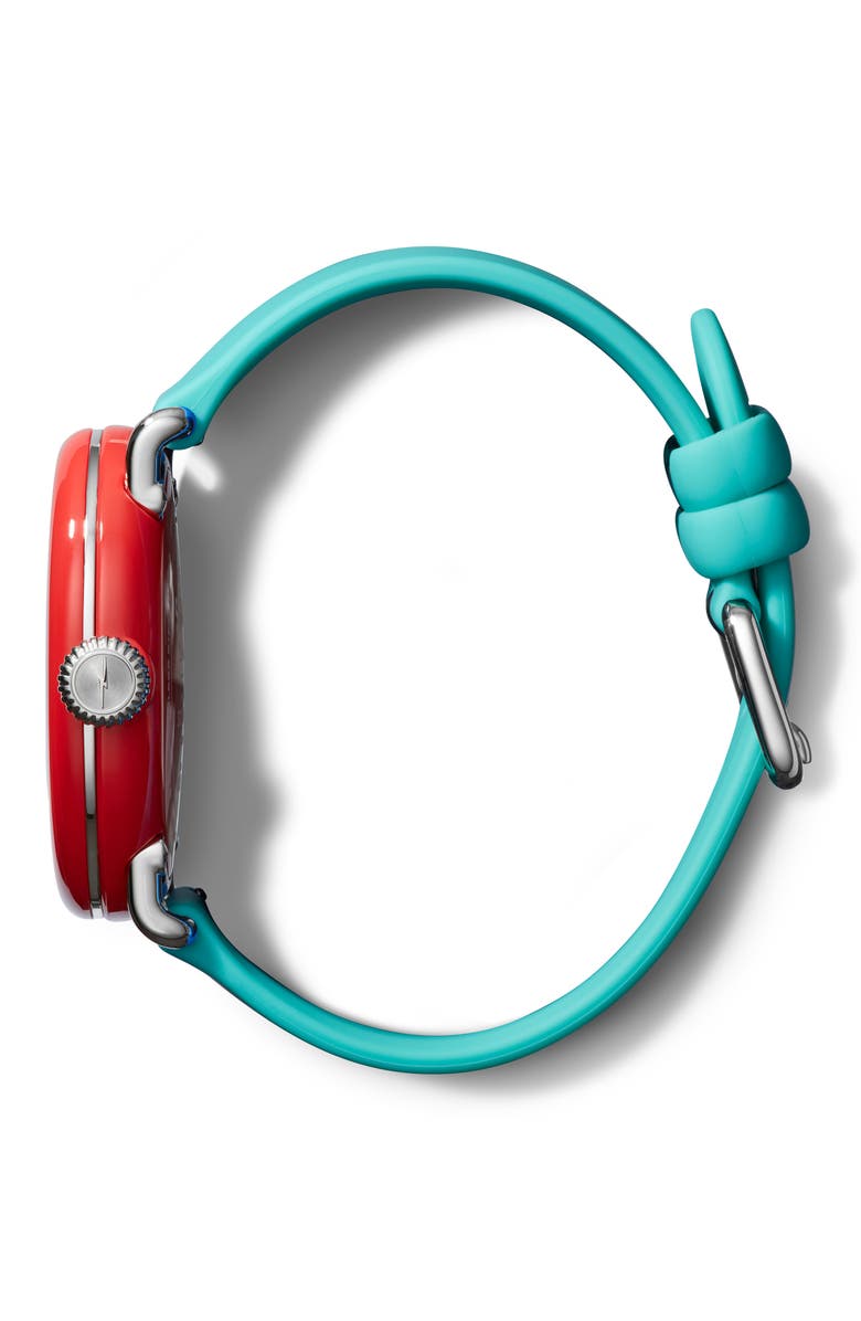 Shinola Detrola Silly Putty Silicone Strap Watch, 43mm, Alternate, color,