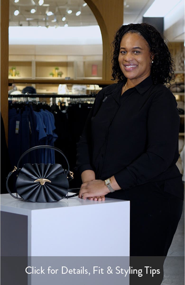 Janine Leather Top Handle Bag, sales video thumbnail