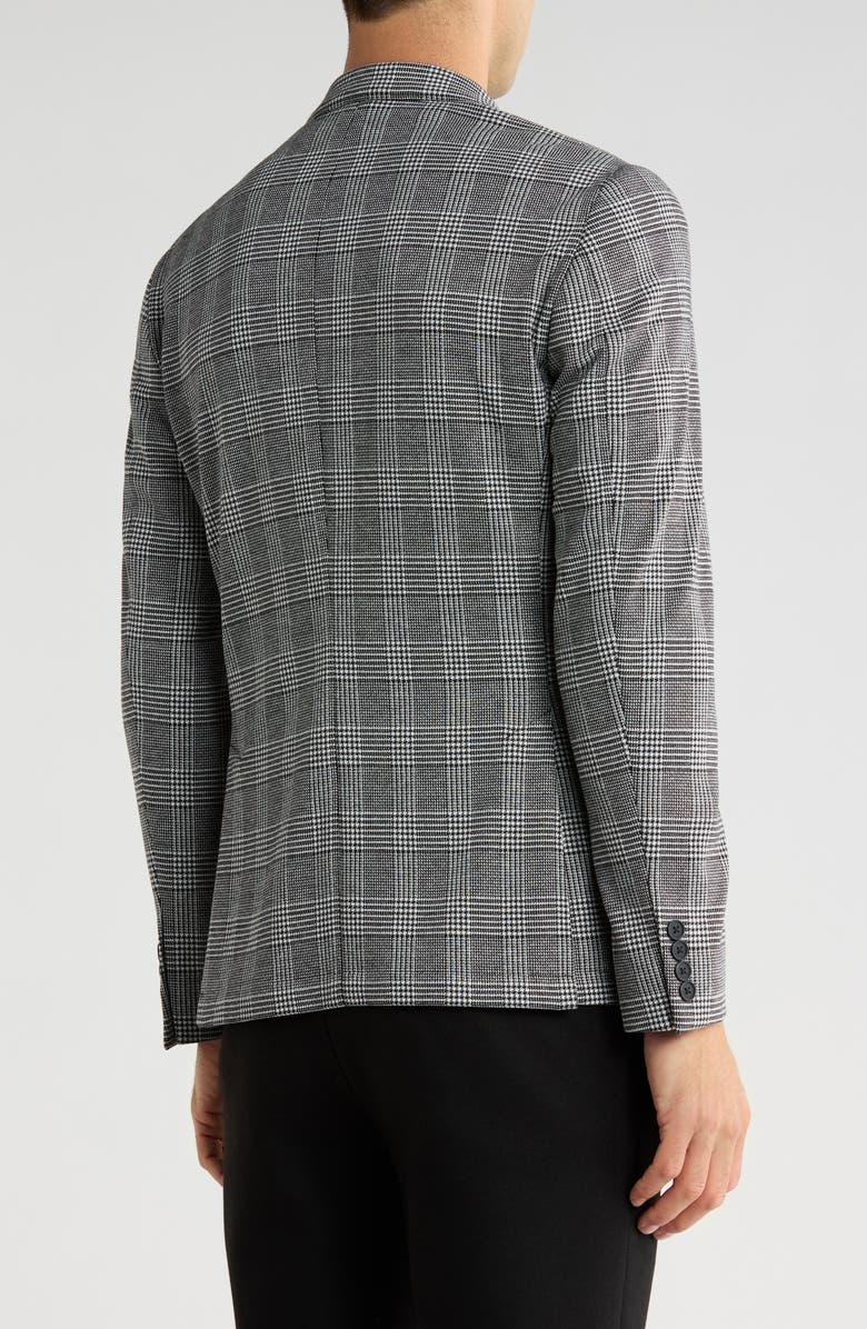 NORDSTROM RACK Gavin Glen Plaid Knit Sport Coat, Alternate, color, Black Gavin Tooth