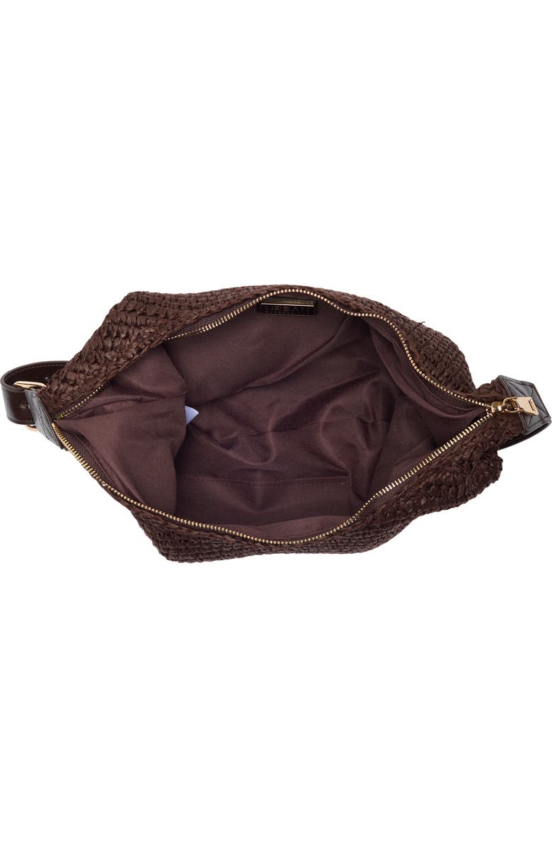 URBAN EXPRESSIONS HANDBAGS Straw Hobo Bag, Alternate, color, Coffee