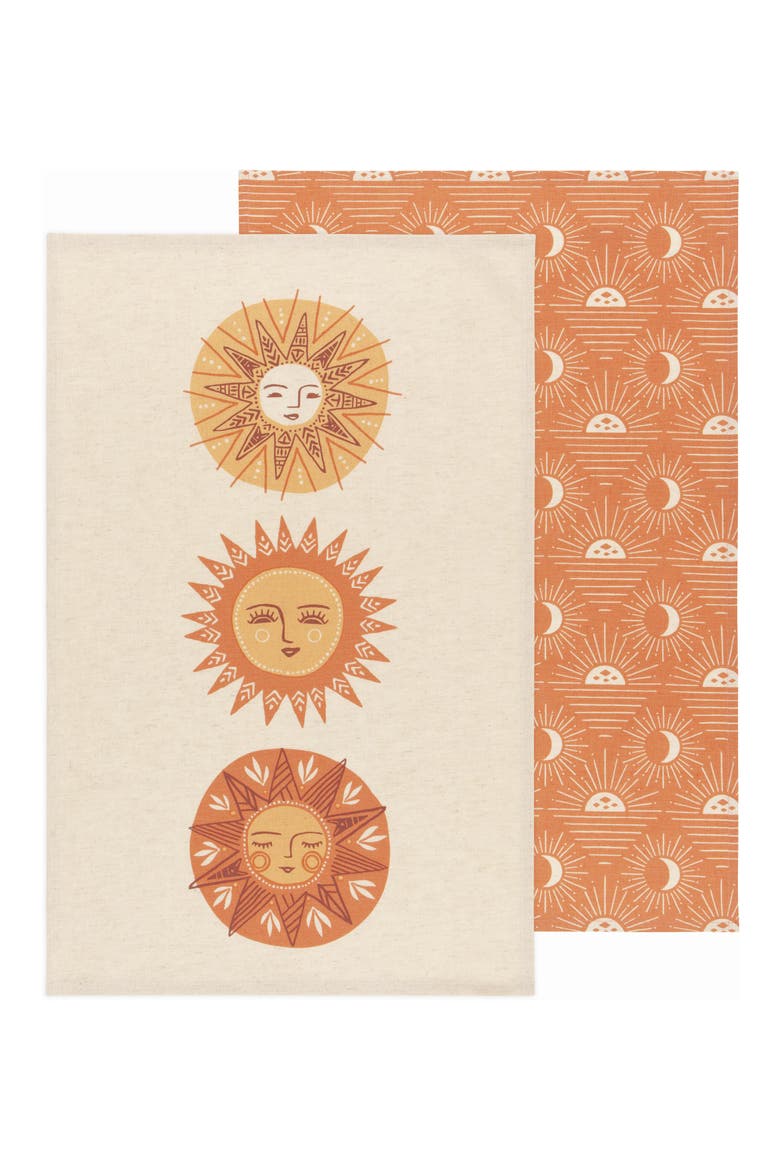 Soleil Set of 2 Tea Towels, Main, color, SOLEIL